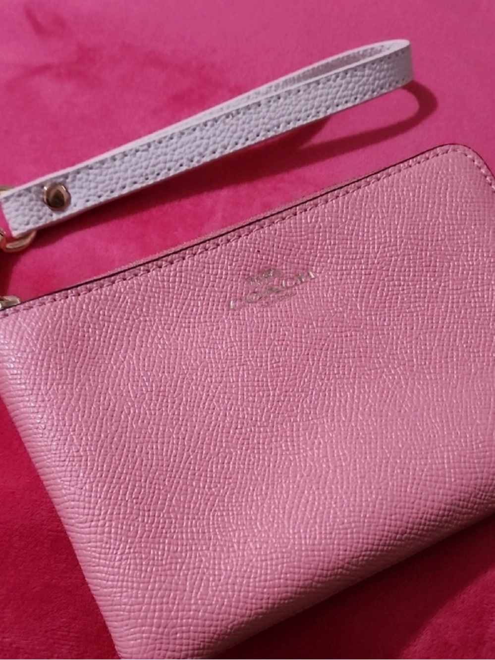 Coach Pink Wristlet with White Strap (replacement)
